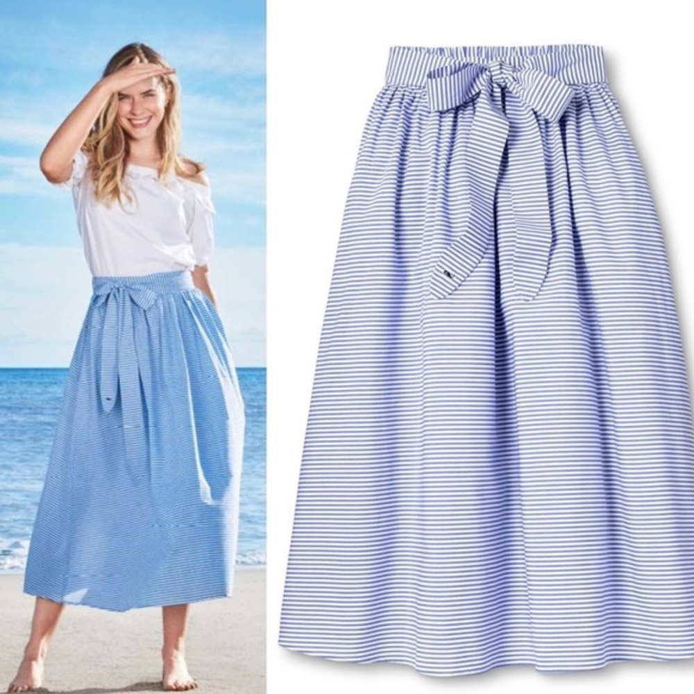 NWT Vineyard Vines x Target Striped Midi Skirt
